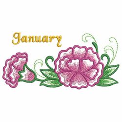 Flowers of the Month 01(Md) machine embroidery designs