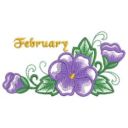 Flowers of the Month 02(Md) machine embroidery designs