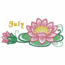 Flowers of the Month 07(Md) machine embroidery designs