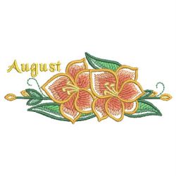 Flowers of the Month 08(Sm) machine embroidery designs
