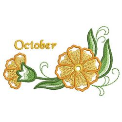 Flowers of the Month 10(Sm) machine embroidery designs