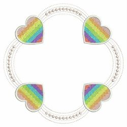 Rainbow Heart Frames(Sm) machine embroidery designs