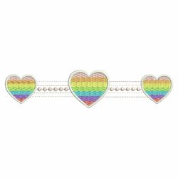 Heirloom Rainbow Heart(Lg) machine embroidery designs