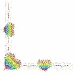 Heirloom Rainbow Heart 04(Md) machine embroidery designs