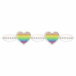 Heirloom Rainbow Heart 06(Lg) machine embroidery designs