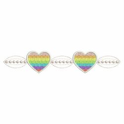 Heirloom Rainbow Heart 06(Md) machine embroidery designs