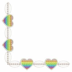Heirloom Rainbow Heart 07(Md) machine embroidery designs
