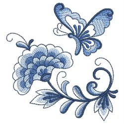 Delft Blue Flower 03(Lg) machine embroidery designs