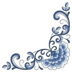 Delft Blue Flower 04(Lg) machine embroidery designs