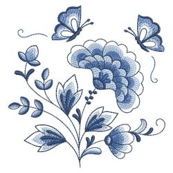 Delft Blue Flower 05(Md) machine embroidery designs