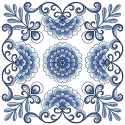 Delft Blue Flower 08(Md) machine embroidery designs