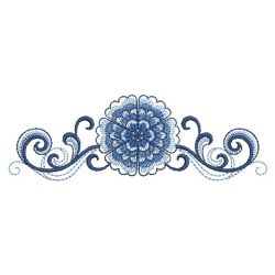 Delft Blue Flower 10(Sm) machine embroidery designs