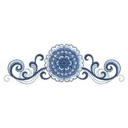 Delft Blue Flower 10(Md) machine embroidery designs