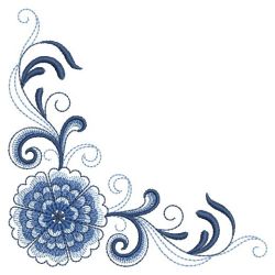 Delft Blue Flower 11(Lg) machine embroidery designs
