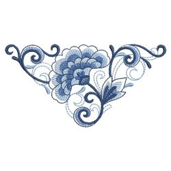 Delft Blue Flower 12(Md) machine embroidery designs