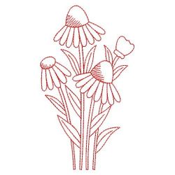 Redwork Daisy 03(Sm) machine embroidery designs