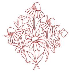 Redwork Daisy 09(Lg) machine embroidery designs