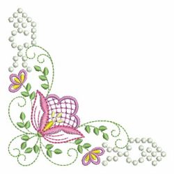 Candlewick Jacobean Flower Corners 10 machine embroidery designs