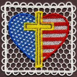 FSL Patriotic Doily 06 machine embroidery designs