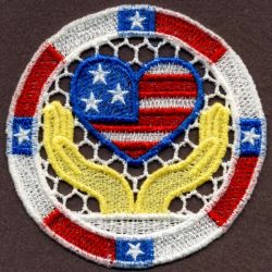 FSL Patriotic Doily 09 machine embroidery designs