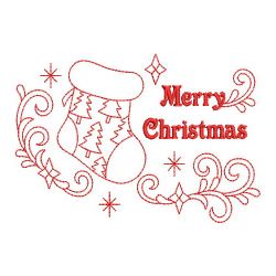 Redwork Season Greetings 08(Lg) machine embroidery designs