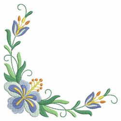 Heirloom Folk Art Flowers 04 machine embroidery designs