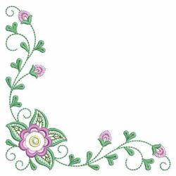 Colorful Flower Corners 01(Lg) machine embroidery designs