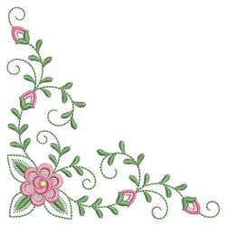 Colorful Flower Corners 04(Lg) machine embroidery designs