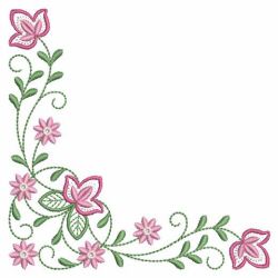 Colorful Flower Corners 09(Lg) machine embroidery designs