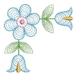 Heirloom Rippled Flowers 07 machine embroidery designs