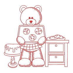 Redwork Country Bear 02(Md) machine embroidery designs