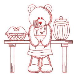 Redwork Country Bear 03(Sm) machine embroidery designs