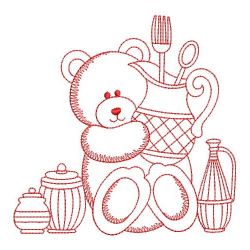 Redwork Country Bear 05(Lg) machine embroidery designs