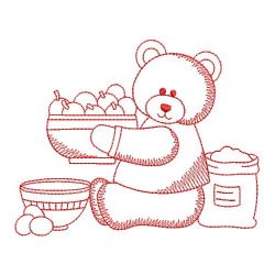 Redwork Country Bear 06(Lg) machine embroidery designs