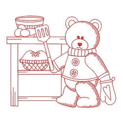 Redwork Country Bear 07(Md) machine embroidery designs