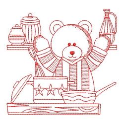 Redwork Country Bear 10(Lg) machine embroidery designs