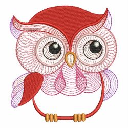 Colorful Rippled Owls 02 machine embroidery designs