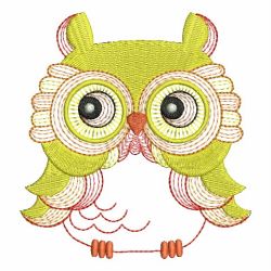 Colorful Rippled Owls 05 machine embroidery designs