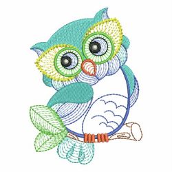 Colorful Rippled Owls 06 machine embroidery designs