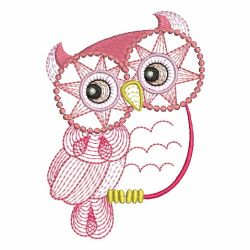 Colorful Rippled Owls 10 machine embroidery designs