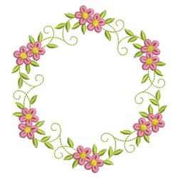 Heirloom Flower Wreath 02(Md) machine embroidery designs