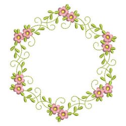 Heirloom Flower Wreath 04(Sm) machine embroidery designs