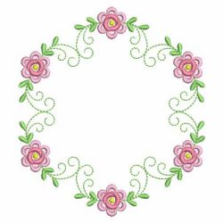 Heirloom Flower Wreath 10(Sm) machine embroidery designs