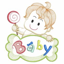 Rippled Lovely Baby 04(Sm) machine embroidery designs