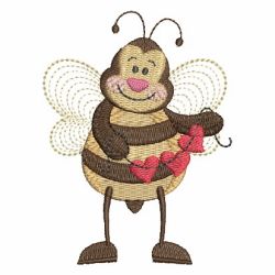 Valentine Bee machine embroidery designs