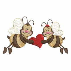 Valentine Bee 04 machine embroidery designs