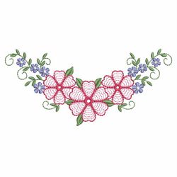 Rippled Elegant Flowers 01(Lg) machine embroidery designs