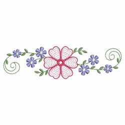 Rippled Elegant Flowers 02(Lg) machine embroidery designs