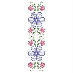 Rippled Elegant Flowers 08(Md) machine embroidery designs
