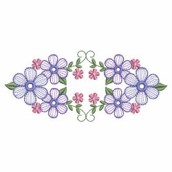 Rippled Elegant Flowers 09(Md) machine embroidery designs